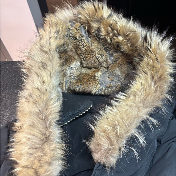 Mackage Black Puffer Jacket with Fur Hood - Picture 5 of 7